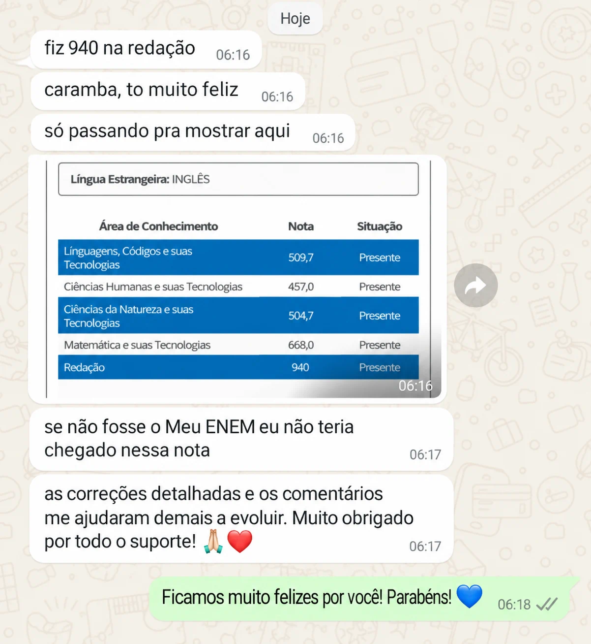 Depoimento de aluno 10